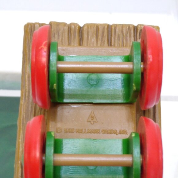 Hallmark Ornament 1983 Here Comes Santa Express Train Handcar 5th in Series #5 - Picture 5 of 6